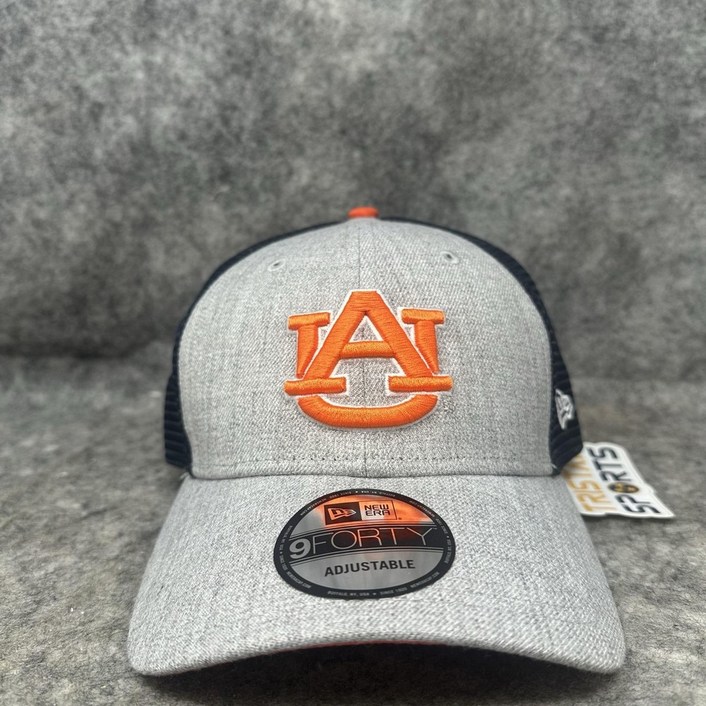 Auburn Tigers Hat Cap Snap Back Mens One Size Gray NCAA Football New Era 9FORTY